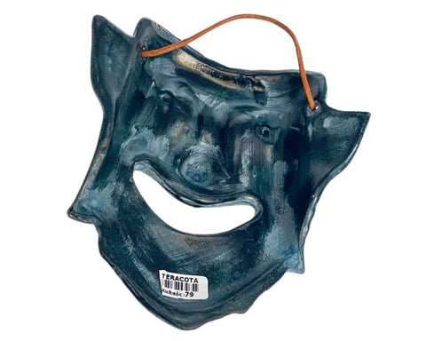 Ancient Greek Theater Comedy Mask,Plastic Sculpture, wall Decor 15x14cm