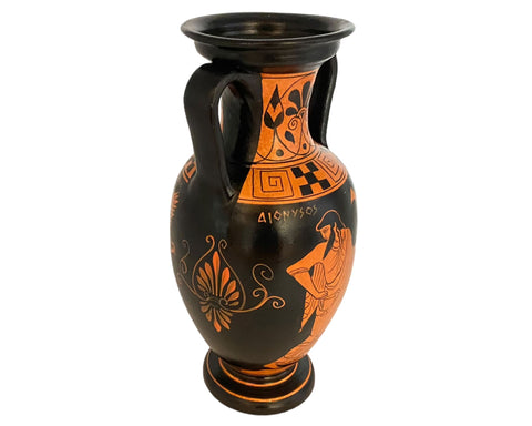 Ancient Greek Vase 26cm,Red figure Amphora,Goddes Aphrodite,God Dionysus