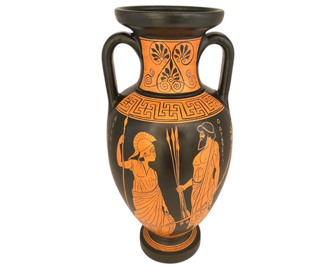 Ancient Greek Vase 31cm,Red figure Amphora,Athena and odysseus,Centaur