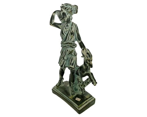 Artemis Statue, the Goddess of Hunting,Greek Plaster Sculpture 25cm
