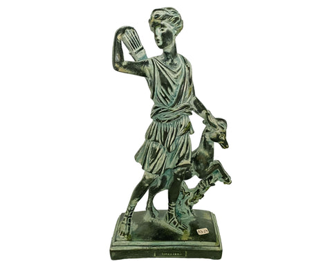 Artemis Statue, the Goddess of Hunting,Greek Plaster Sculpture 25cm