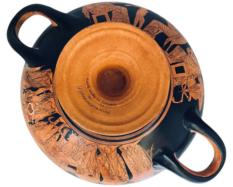 Attic Red-figure kylix 32cm Diameter,Shows Achilles Binds Patroclus,Museum Replicas - ifigeneiaceramics