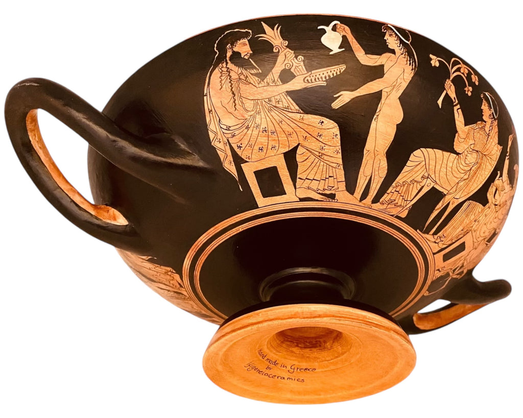 Attic Red-Figure Kylix 32cm – Achilles & Patroclus, Museum Replica