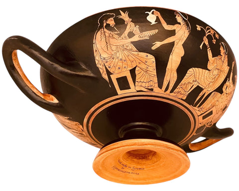 Attic Red-figure kylix 32cm Diameter,Shows Achilles Binds Patroclus,Museum Replicas - ifigeneiaceramics