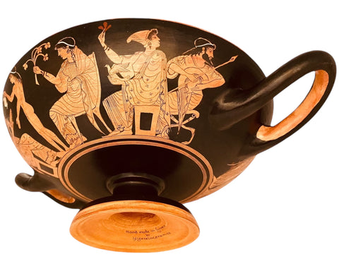 Attic Red-figure kylix 32cm Diameter,Shows Achilles Binds Patroclus,Museum Replicas - ifigeneiaceramics