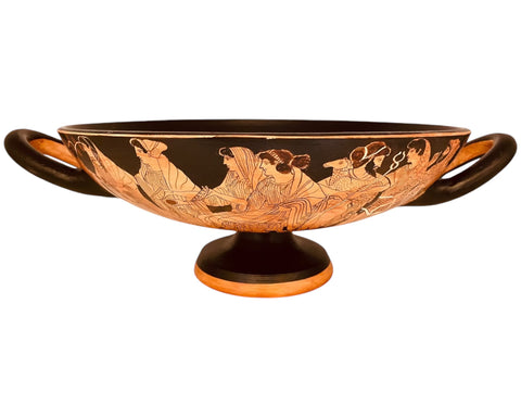 Attic Red-figure kylix 32cm Diameter,Shows Achilles Binds Patroclus,Museum Replicas - ifigeneiaceramics