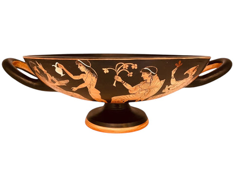 Attic Red-figure kylix 32cm Diameter,Shows Achilles Binds Patroclus,Museum Replicas - ifigeneiaceramics