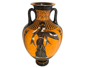 Black figure Panathenaic Amphora 32cm,Goddess Athena and Boxing Scence