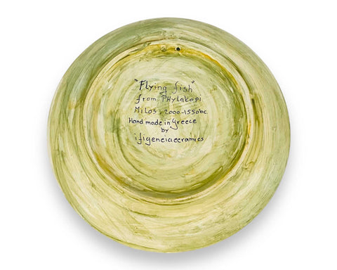 Flying Fish,Ceramic plate 20cm, fresco's copy from Phylakopi Milos.