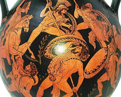 Gigantomachy,Red figure Pottery Pelike 31cm,Museum Replicas