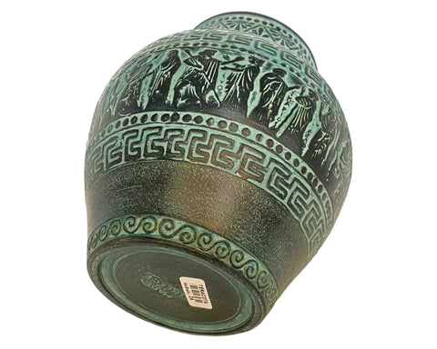 Greek Pithari Pottery Vase 17cm,Relief terracotta,,Ancient Greek Mythology Scenses