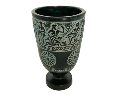 Releif terracotta Pottery glass 13cm,Shows the 12 Greek Olympian Gods