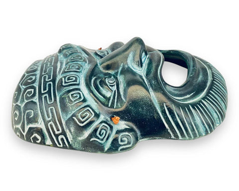 Greek Theater Comedy Mask ,Relief terracotta, wall Decor 24x20cm