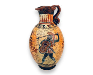 Greek Vase Jug 22cm,Achilles Kills Penthesilea ,Hector