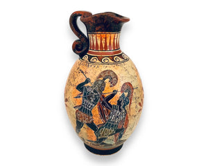 Greek Vase Jug 22cm,Achilles Kills Penthesilea ,Hector