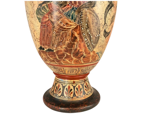 Greek Vase Amphora 45cm,Multicoloured,God Dionysus with Satyrs - ifigeneiaceramics