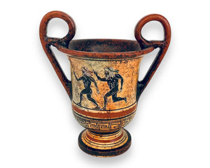 Kantharos Vase 16cm,multicolored ,shows Ancient Greek Olympics themes