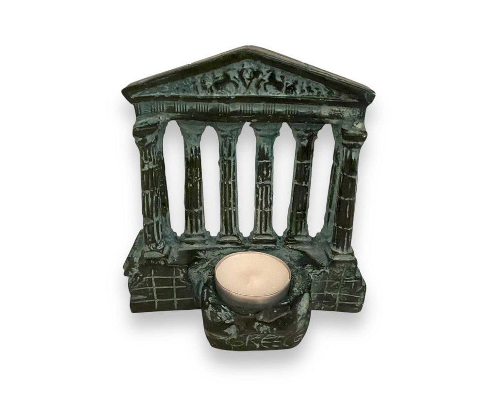 Parthenon Facade Statue ,8 Columns Doric order,Plaster Replica Scuplture Candlestick 14cm