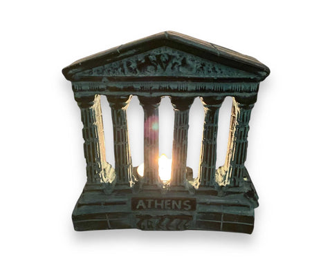 Parthenon Facade Statue ,8 Columns Doric order,Plaster Replica Scuplture Candlestick 14cm