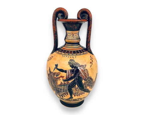 Perseus kill dragon,Hercules,Ancient Greek Amphora 24cm
