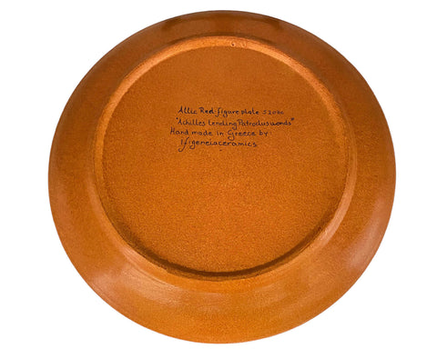 Red figure Pottery  Plate 32cm,Shows Achilles Binds Patroclus,Museum Replicas reproduction