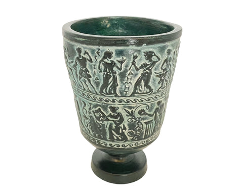 Releif terracotta Pottery glass 13cm,Ancient Greek Olympian Gods ,and Muses