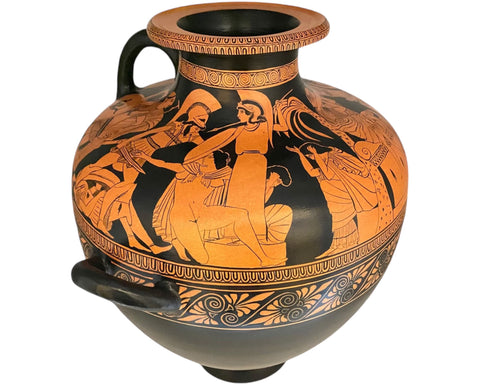 Red figure Hydria 43cm, Sack of Troy,Museum Replicas