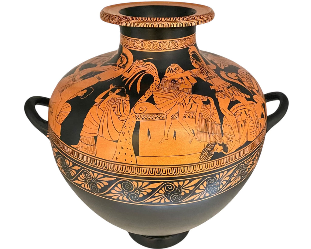 Red figure Hydria 43cm, Sack of Troy,Museum Replicas
