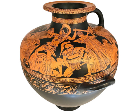 Red figure Hydria 43cm, Sack of Troy,Museum Replicas
