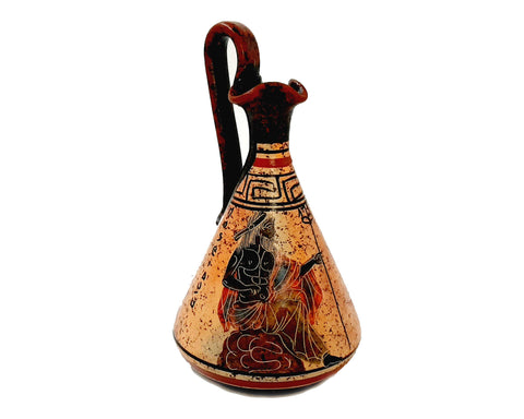Handmade Greek Pottery Vases: Poseidon & Athena Amphora Set (13.5cm)