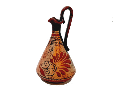 Handmade Greek Pottery Vases: Poseidon & Athena Amphora Set (13.5cm)