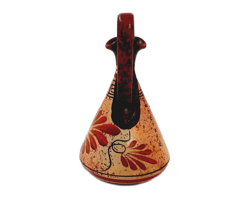 Handmade Greek Pottery Vases: Poseidon & Athena Amphora Set (13.5cm)