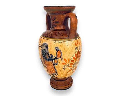 Zeus with Dionysus,Chiron with Achilles, Greek Pottery Amphora 22cm