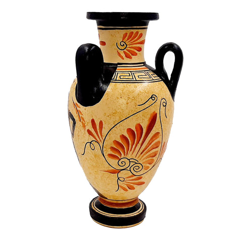 Ancient Greek Amphora 22cm, Showing God Ares and Goddess Aphrodite - ifigeneiaceramics