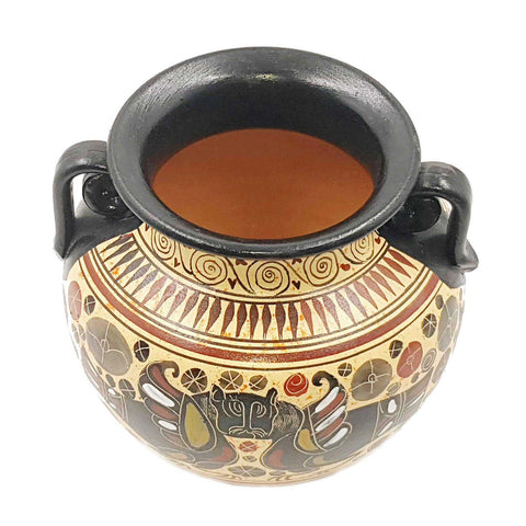 Ancient Greek Krater ,Vase 15cm,Corinthian Art - ifigeneiaceramics