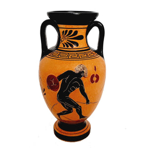 Ancient Greek Pottery Amphora 22cm,shows themes from Ancient Olympics - ifigeneiaceramics