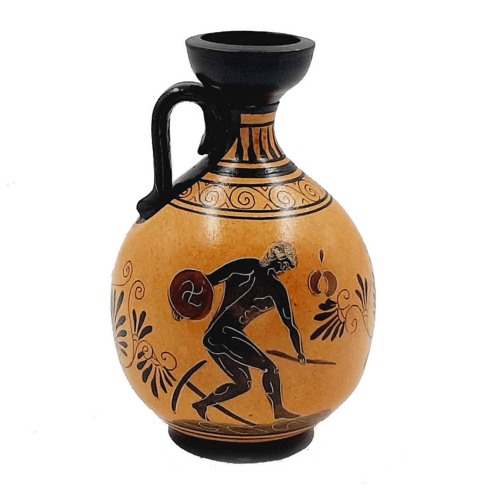 Ancient Greek Pottery Pot 17cm,showing themes from Ancient Olympics - ifigeneiaceramics