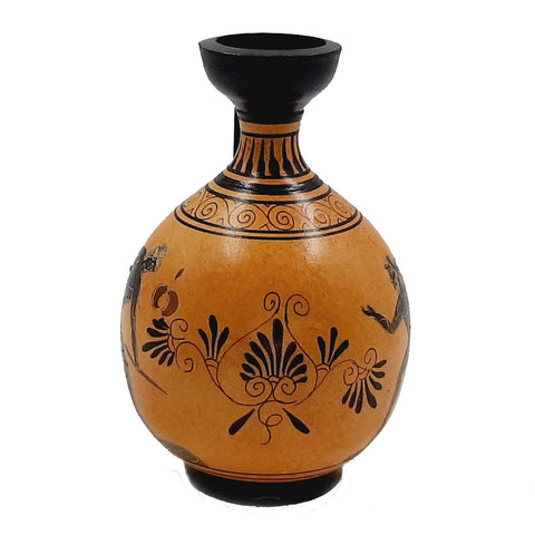 Ancient Greek Pottery Pot 17cm,showing themes from Ancient Olympics - ifigeneiaceramics