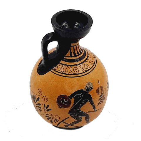 Ancient Greek Pottery Pot 17cm,showing themes from Ancient Olympics - ifigeneiaceramics