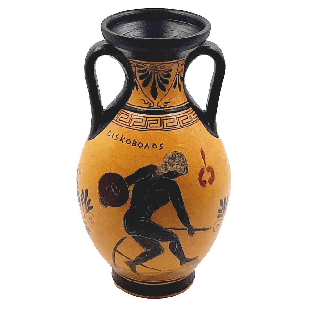 Ancient Greek Pottery Vase 26cm,shows themes from Ancient Olympics - ifigeneiaceramics