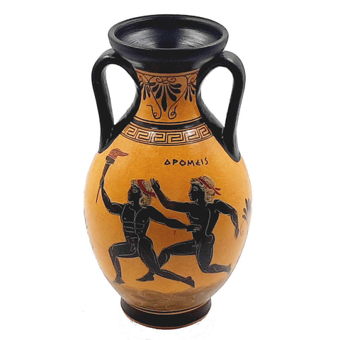 Ancient Greek Pottery Vase 26cm,shows themes from Ancient Olympics - ifigeneiaceramics