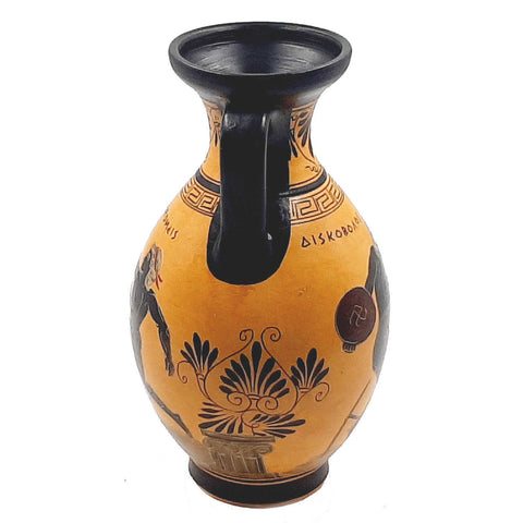 Ancient Greek Pottery Vase 26cm,shows themes from Ancient Olympics - ifigeneiaceramics
