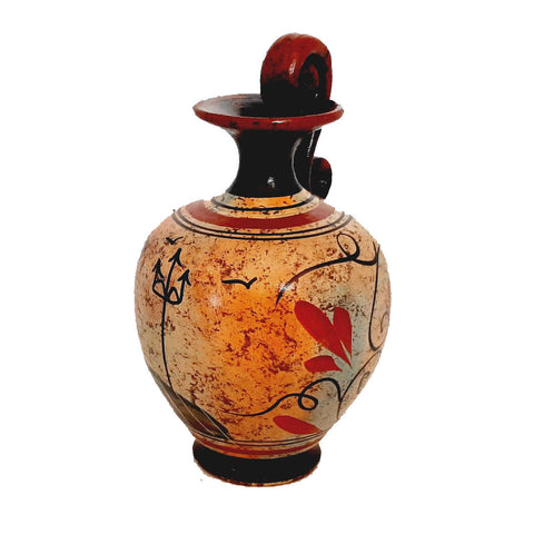 Ancient Greek Pottery vase 13cm,Shows God Poseidon - ifigeneiaceramics