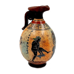Ancient Greek Vase 13cm,Multicolored,showing themes from Ancient Olympics - ifigeneiaceramics