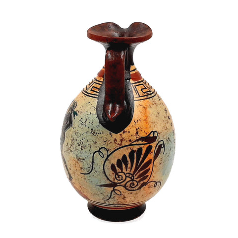 Ancient Greek Vase 13cm,Multicolored,showing themes from Ancient Olympics - ifigeneiaceramics