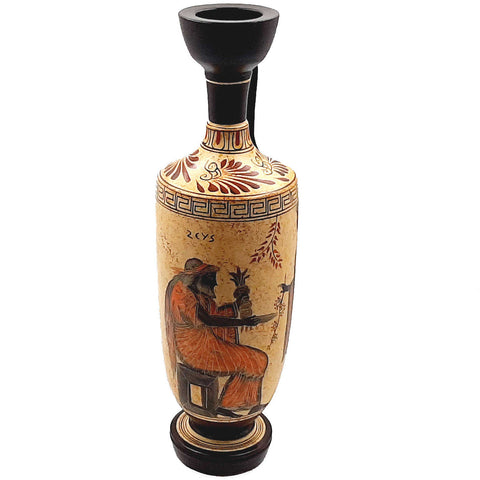 Greek Pottery Vase,Lekythos 35cm,shows Olympian Gods, Greek Mythology - ifigeneiaceramics