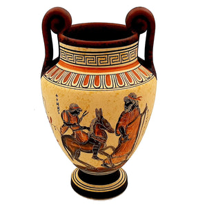 Ancient Greek Vase,Volute Krater 24cm,Goddess Aphrodite,God Dionysus and Hermes - ifigeneiaceramics