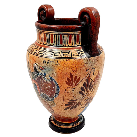 Ancient Greek Volute krater  24cm,Shows God Dionysus,Hephaestus,Thetis - ifigeneiaceramics