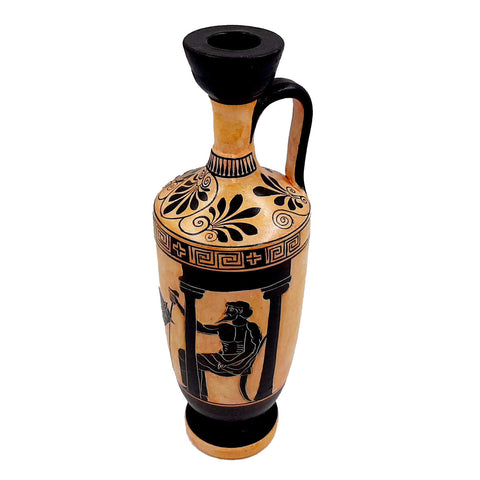 Attic Black figure Lekythos 26cm by Theseus Painter,Museum Replicas - ifigeneiaceramics