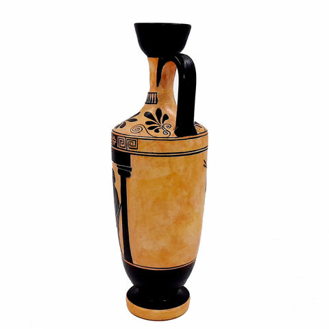 Attic Black figure Lekythos 26cm by Theseus Painter,Museum Replicas - ifigeneiaceramics